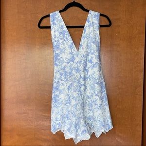 Free People Floral Open-Back Romper